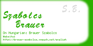 szabolcs brauer business card